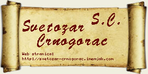 Svetozar Crnogorac vizit kartica